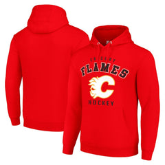 Calgary Flames Starter Logo Pullover Hoodie - Red | NHL Lifestyle
