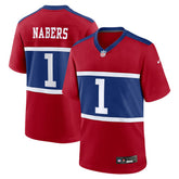 Malik Nabers New York Giants Alternate Game Jersey - Century Red - Nike
