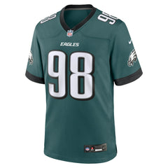 Jalen Carter Philadelphia Eagles Team Game Jersey - Midnight Green - Nike