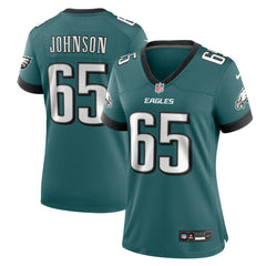 Lane Johnson Philadelphia Eagles Women's Team Game Jersey - Midnight Green - Nike