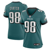 Jalen Carter Philadelphia Eagles Women's Team Game Jersey - Midnight Green - Nike