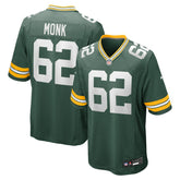 Jacob Monk Green Bay Packers Game Jersey - Green - Nike