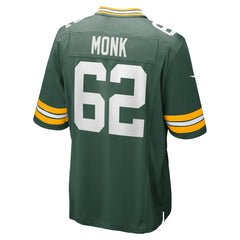 Jacob Monk Green Bay Packers Game Jersey - Green - Nike