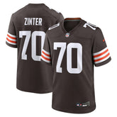 Zak Zinter Cleveland Browns Team Game Jersey - Brown - Nike