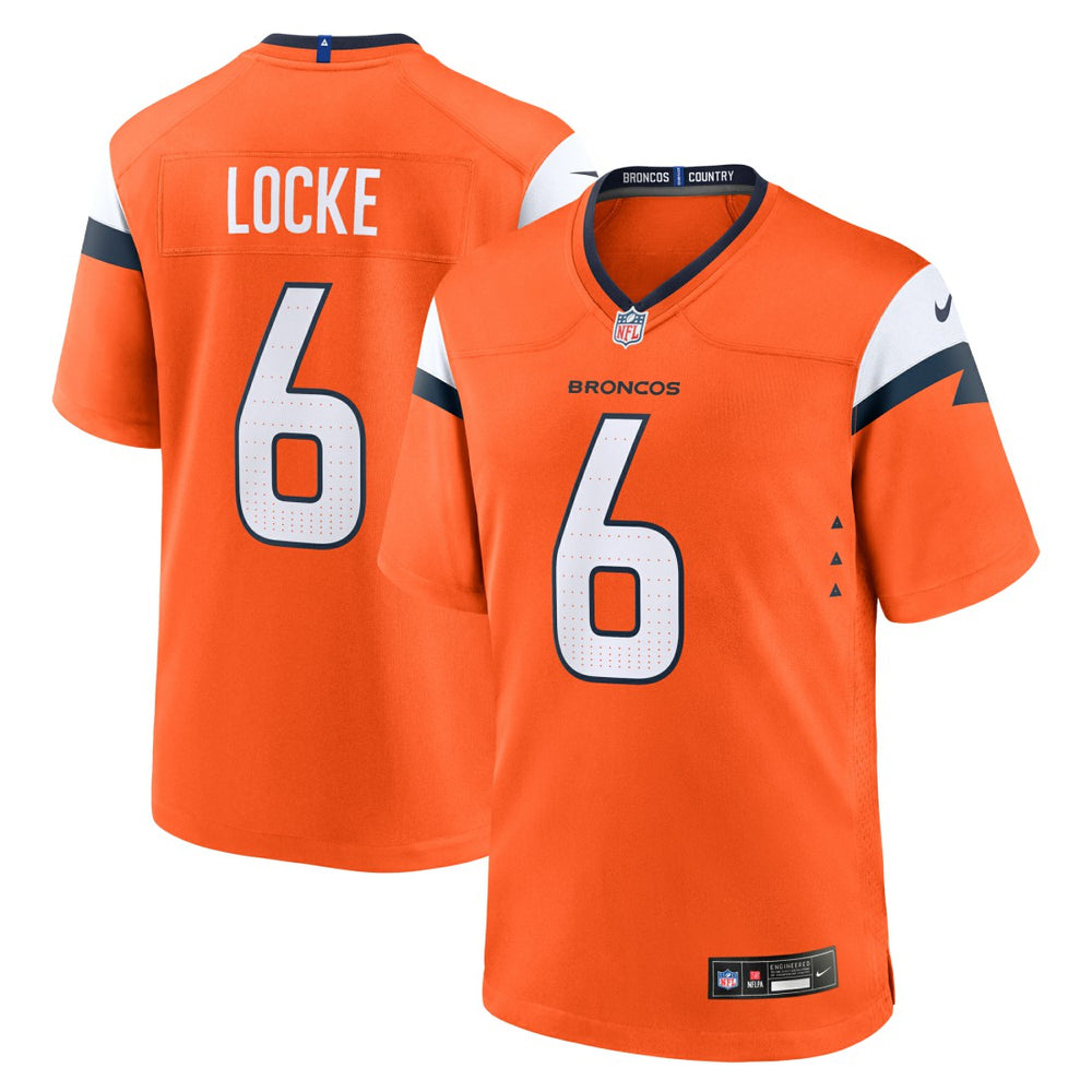 P.J. Locke Denver Broncos Team Game Jersey - Orange - Nike