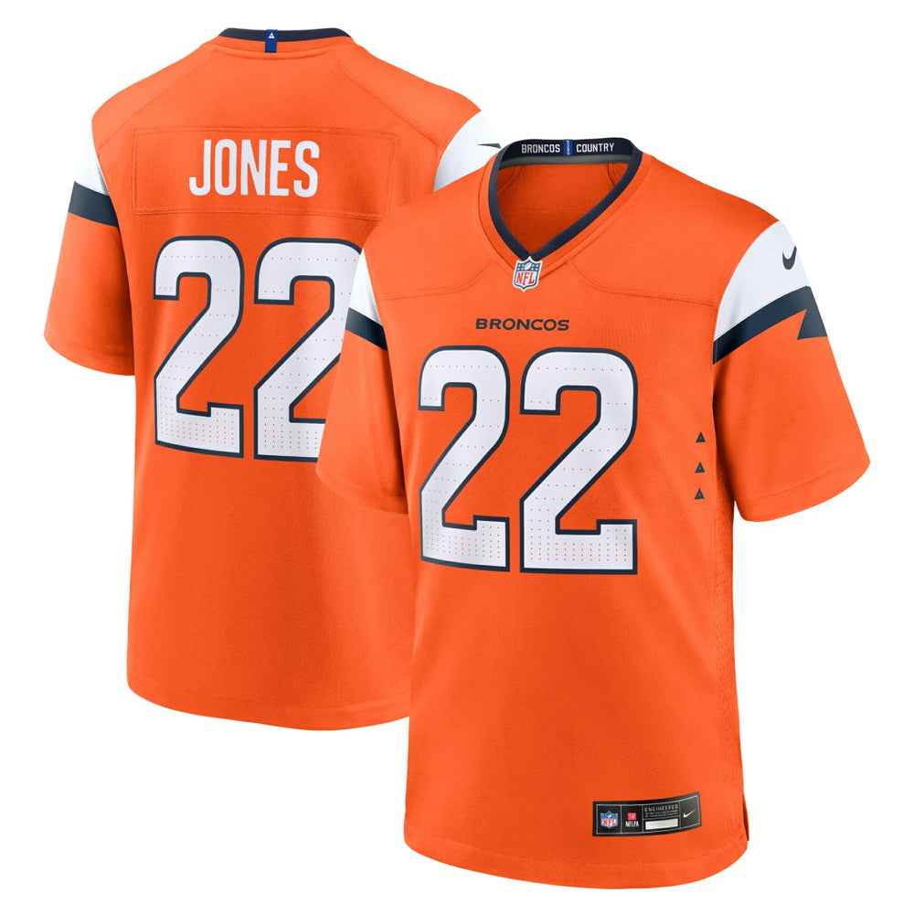 Brandon Jones Denver Broncos Team Game Jersey - Orange - Nike