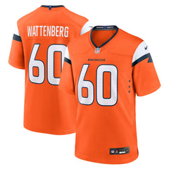 Luke Wattenberg Denver Broncos Team Game Jersey - Orange - Nike