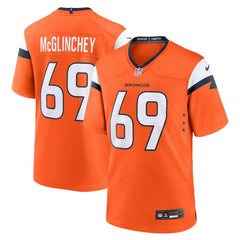 Mike McGlinchey Denver Broncos Team Game Jersey - Orange - Nike
