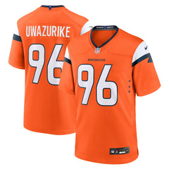Eyioma Uwazurike Denver Broncos Team Game Jersey - Orange - Nike