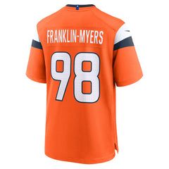 John Franklin-Myers Denver Broncos Team Game Jersey - Orange - Nike