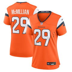 Ja'Quan McMillian Denver Broncos Women's Team Game Jersey - Orange - Nike