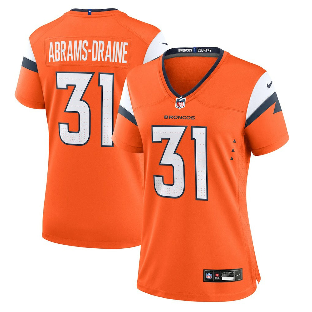 Kris Abrams-Draine Denver Broncos Women's Team Game Jersey - Orange - Nike