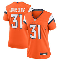 Kris Abrams-Draine Denver Broncos Women's Team Game Jersey - Orange - Nike