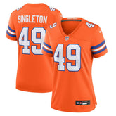 Alex Singleton Denver Broncos Women's Alternate Game Jersey - Orange - Nike