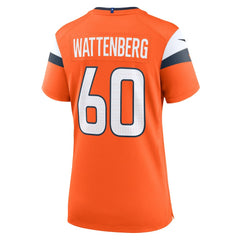 Luke Wattenberg Denver Broncos Women's Team Game Jersey - Orange - Nike