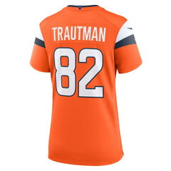Adam Trautman Denver Broncos Women's Team Game Jersey - Orange - Nike