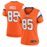 Lucas Krull Denver Broncos Women's Team Game Jersey - Orange - Nike