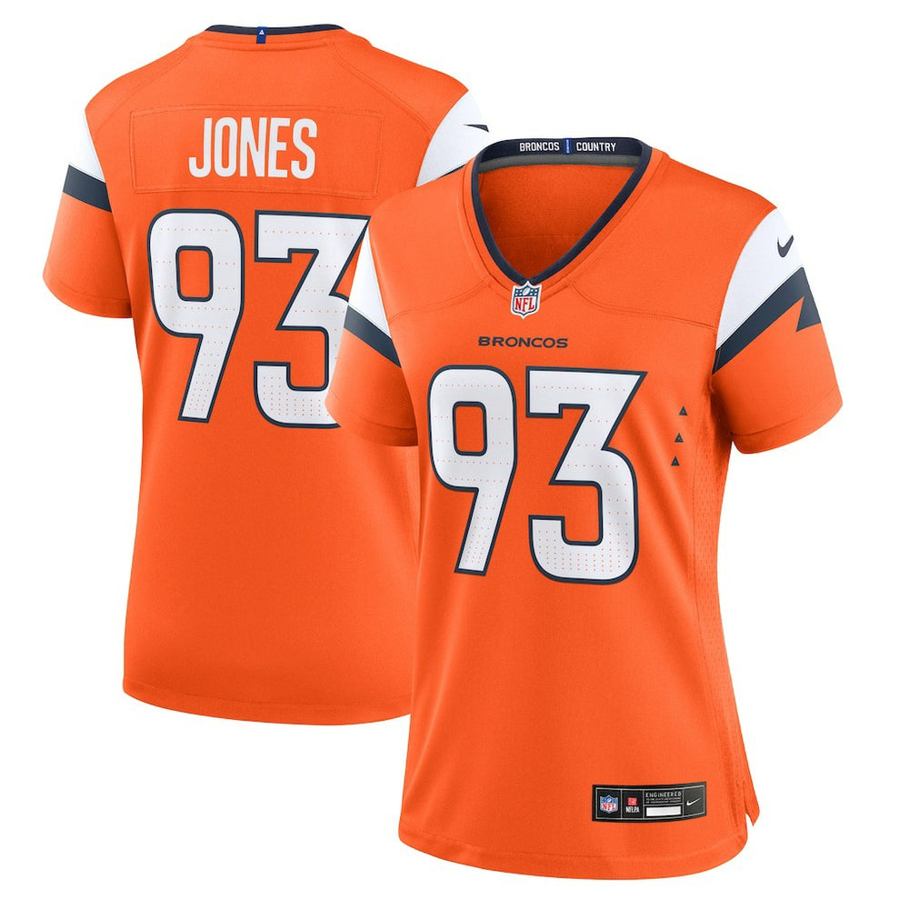 D.J. Jones Denver Broncos Women's Team Game Jersey - Orange - Nike