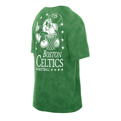 New Era Boston Celtics Old School Sport Enzyme Wash Oversized T-Shirt Kelly Green