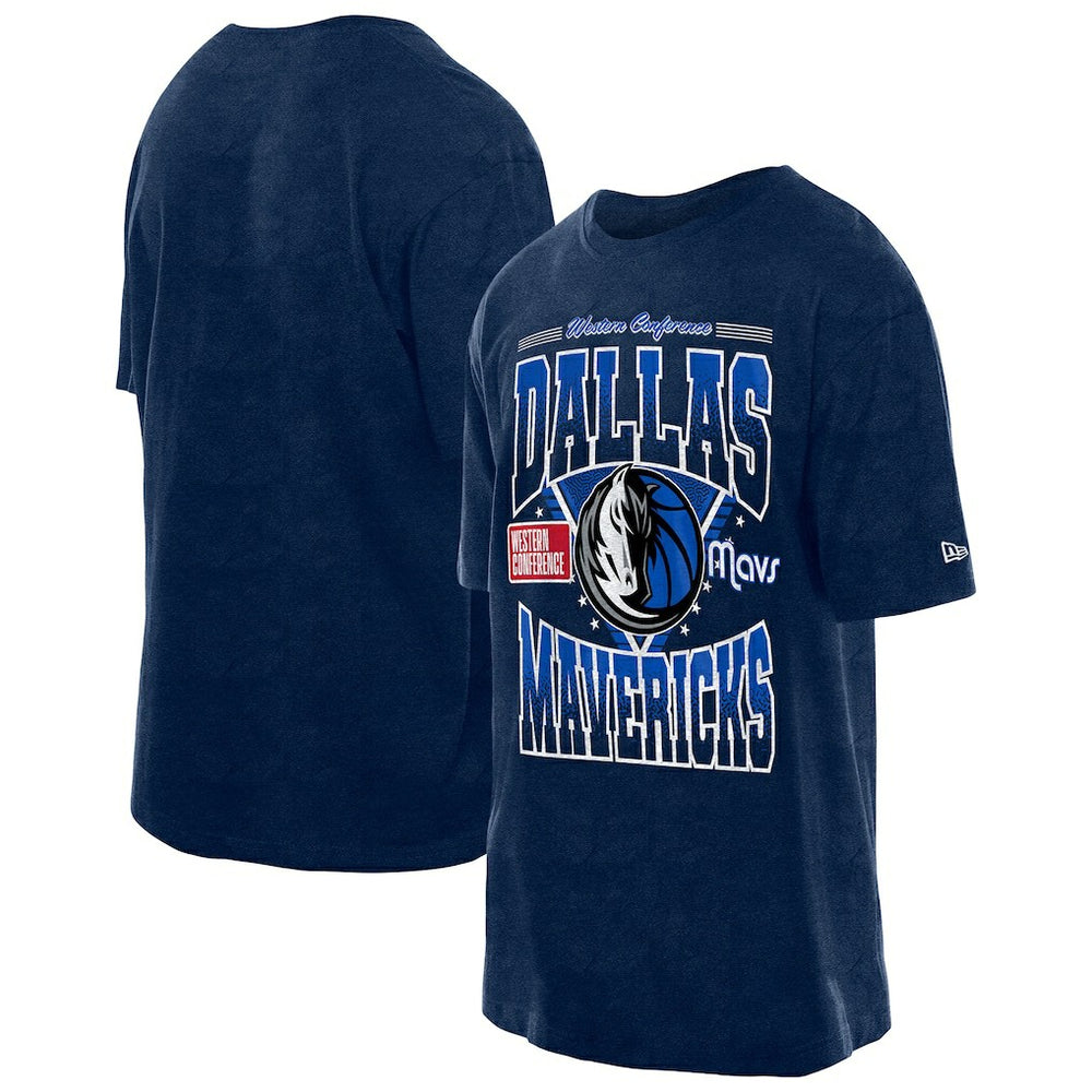 New Era Dallas Mavericks Boxy Old School Sport Vintage Wash T-Shirt Navy