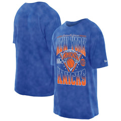 New Era New York Knicks Old School Sport Vintage Wash T-Shirt Blue