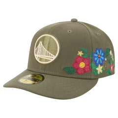New Era Golden State Warriors Tonal Florals 59FIFTY Fitted Hat Olive