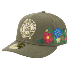 New Era Boston Celtics Tonal Florals 59FIFTY Fitted Hat Olive