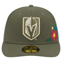 Vegas Golden Knights New Era Tonal Florals 59FIFTY Fitted Hat - Olive | New Era on sale