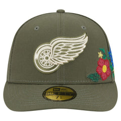 Detroit Red Wings New Era Tonal Florals 59FIFTY Fitted Hat - Olive | New Era sale
