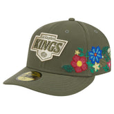 Los Angeles Kings New Era Tonal Florals 59FIFTY Fitted Hat - Olive | New Era Lifestyle