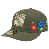 New York Rangers New Era Tonal Florals 59FIFTY Fitted Hat - Olive | New Era sale