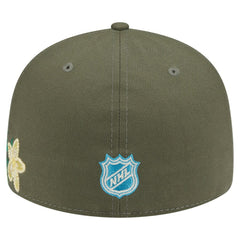 Toronto Maple Leafs New Era Tonal Florals 59FIFTY Fitted Hat - Olive | New Era Clearance