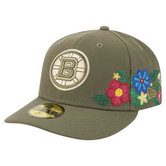 Boston Bruins New Era Tonal Florals 59FIFTY Fitted Hat - Olive | New Era sale