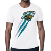 Jacksonville Jaguars Starter Retro Team Logo Color Scratch T-Shirt - White - NFL