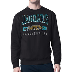 Jacksonville Jaguars Starter Retro Team Logo Pullover Sweatshirt - Black - NFL