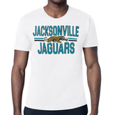Jacksonville Jaguars Starter Mesh Look Retro Team Logo T-Shirt - White - NFL
