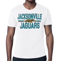 Jacksonville Jaguars Starter Mesh Look Retro Team Logo T-Shirt - White - NFL