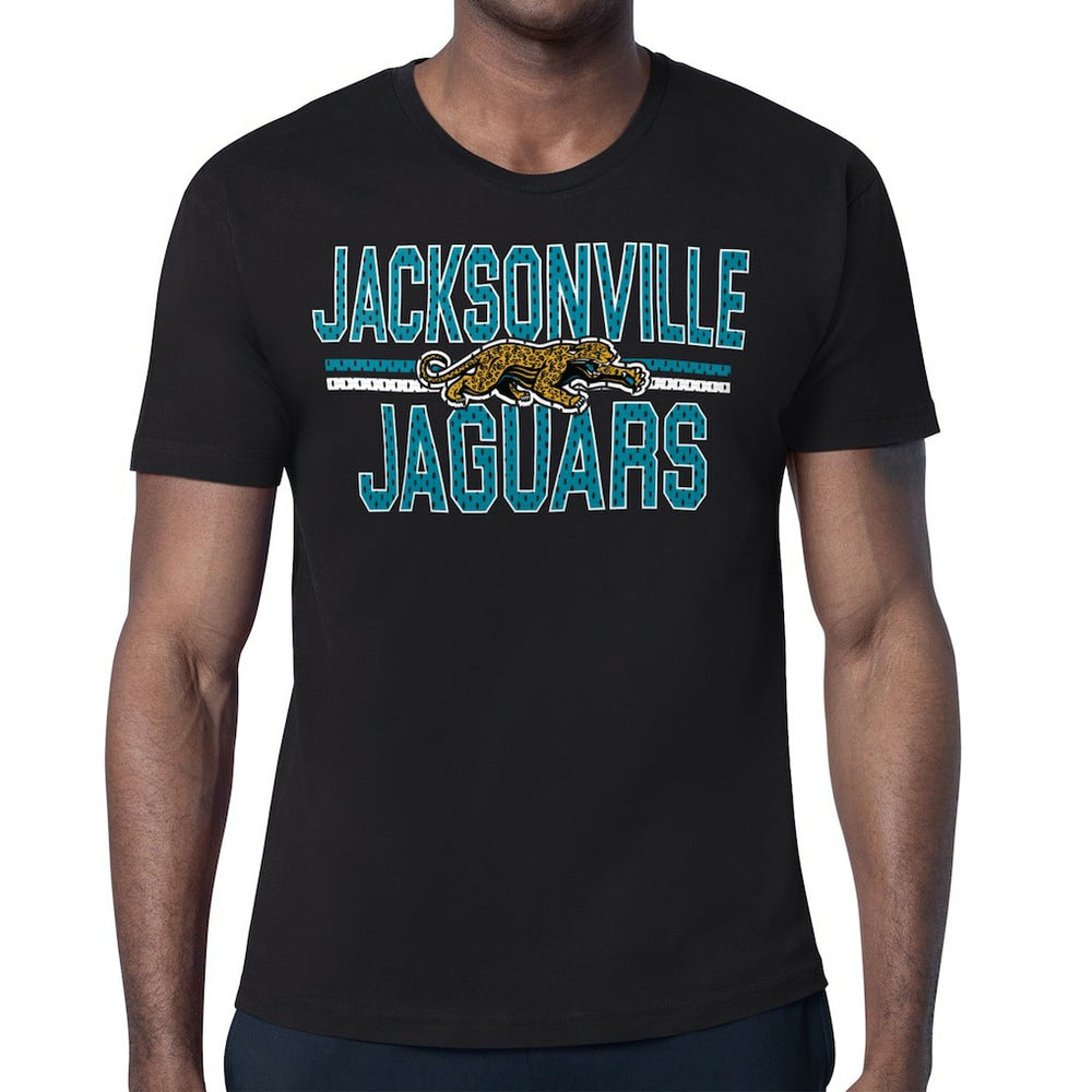 Jacksonville Jaguars Starter Mesh Look Retro Team Logo T-Shirt - Black - NFL