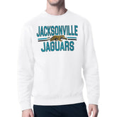 Jacksonville Jaguars Starter Mesh Look Retro Team Logo Pullover Sweatshirt - White - NFL