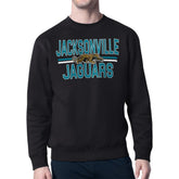 Jacksonville Jaguars Starter Mesh Look Retro Team Logo Pullover Sweatshirt - Black - NFL