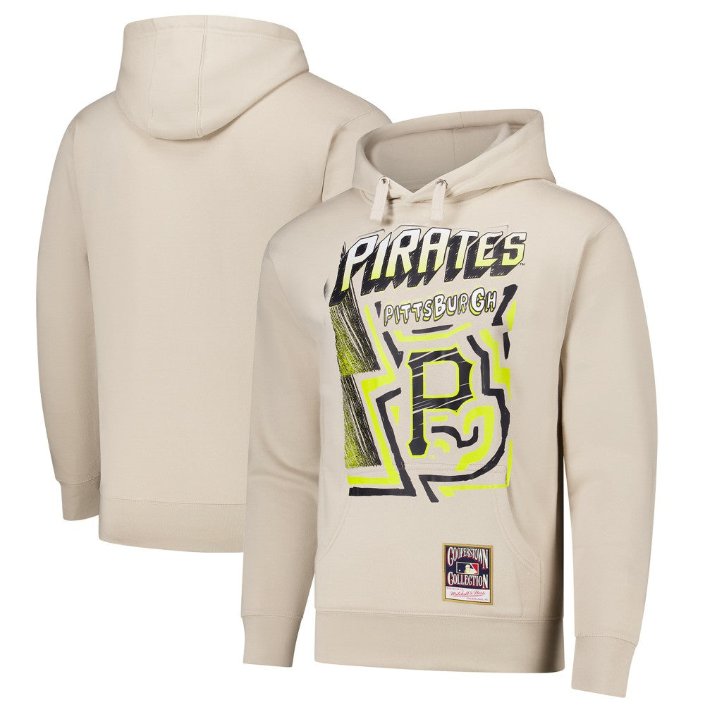 Pittsburgh Pirates Mitchell & Ness Sidewalk Sketch Pullover Hoodie Outlet