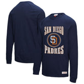San Diego Padres Mitchell & Ness Arched Logo Slub Long Sleeve T-Shirt for sale