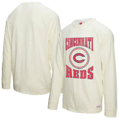 Cincinnati Reds Mitchell & Ness Arched Logo Slub Long Sleeve T-Shirt for sale