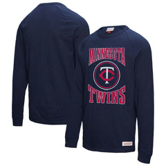 Minnesota Twins Mitchell & Ness Arched Logo Slub Long Sleeve T-Shirt Discount