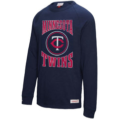 Minnesota Twins Mitchell & Ness Arched Logo Slub Long Sleeve T-Shirt Discount