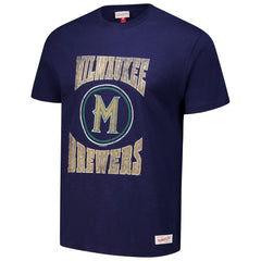 Milwaukee Brewers Mitchell & Ness Arched Logo Slub T-Shirt Online