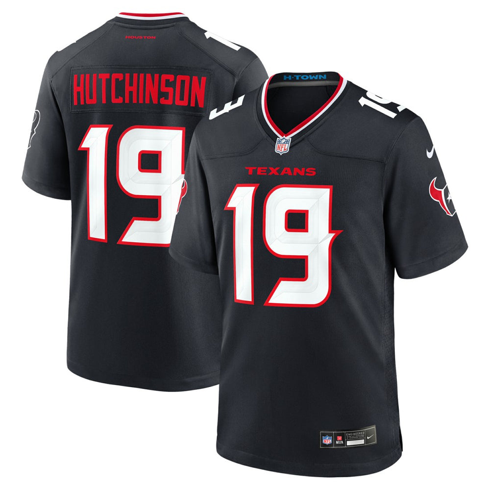 Xavier Hutchinson Houston Texans Team Game Jersey - Navy - Nike