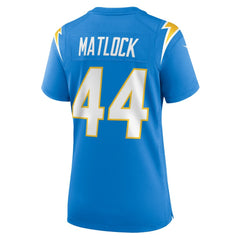 Scott Matlock Los Angeles Chargers Women's Game Jersey - Powder Blue - Nike