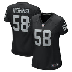Jackson Powers-Johnson Las Vegas Raiders Women's Game Jersey - Black - Nike