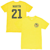 Henry Martin Club America 1863FC Vintage Player Name & Number Tri-blend T-Shirt Yellow
